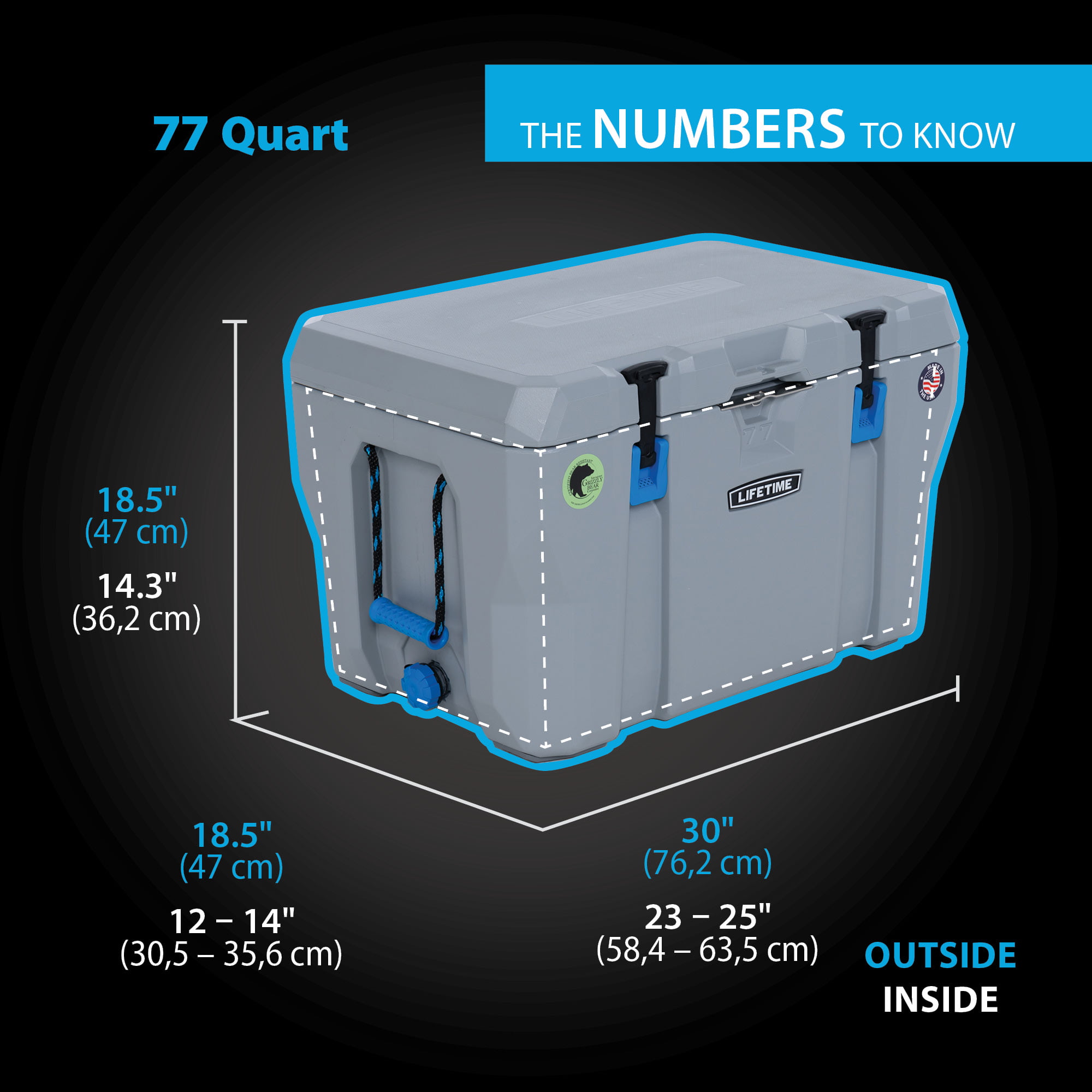 Lifetime 77 Quart High Performance Cooler (90903)