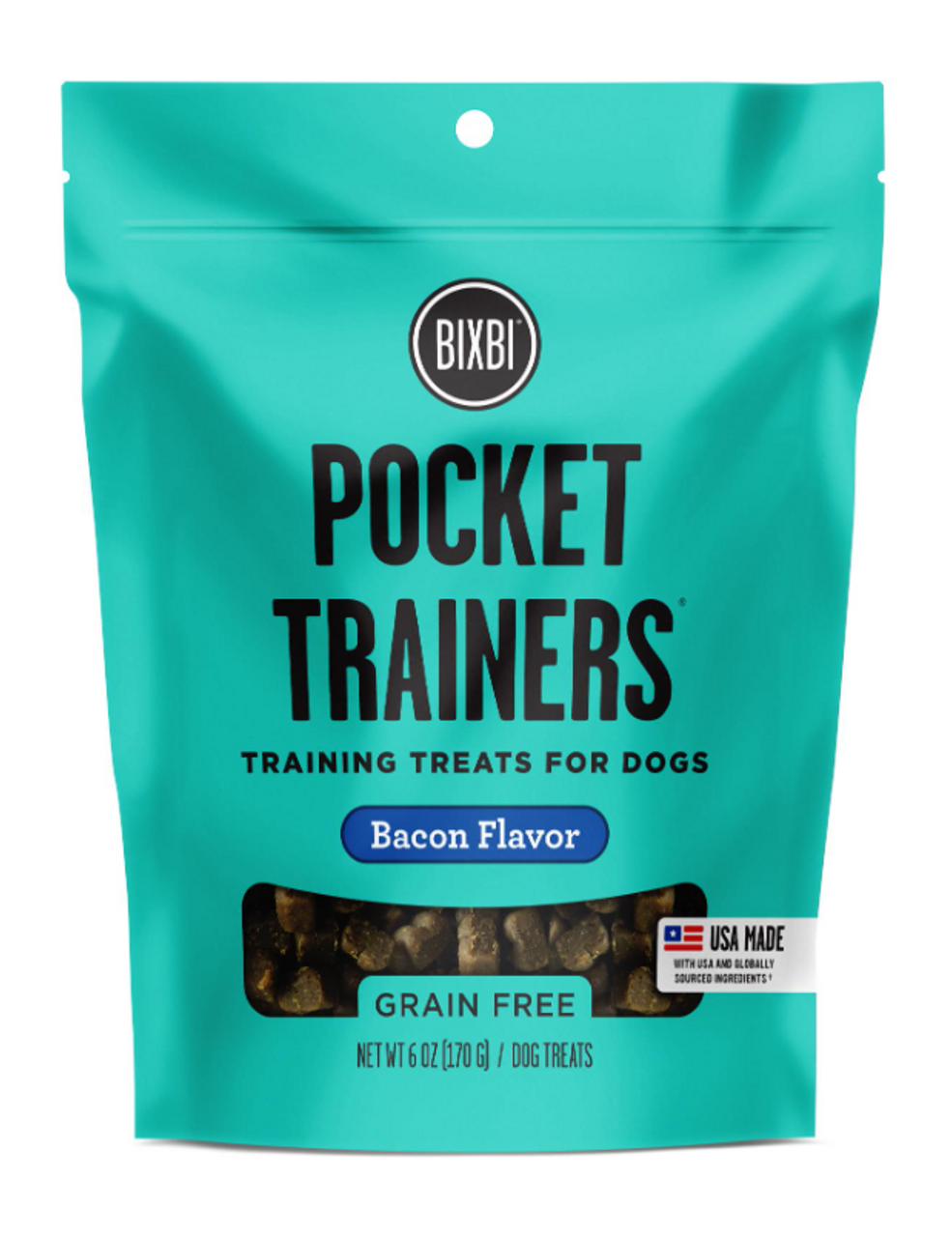 Bixbi Pocket Trainers Bacon Flavored Dog Training Treats， 6oz.