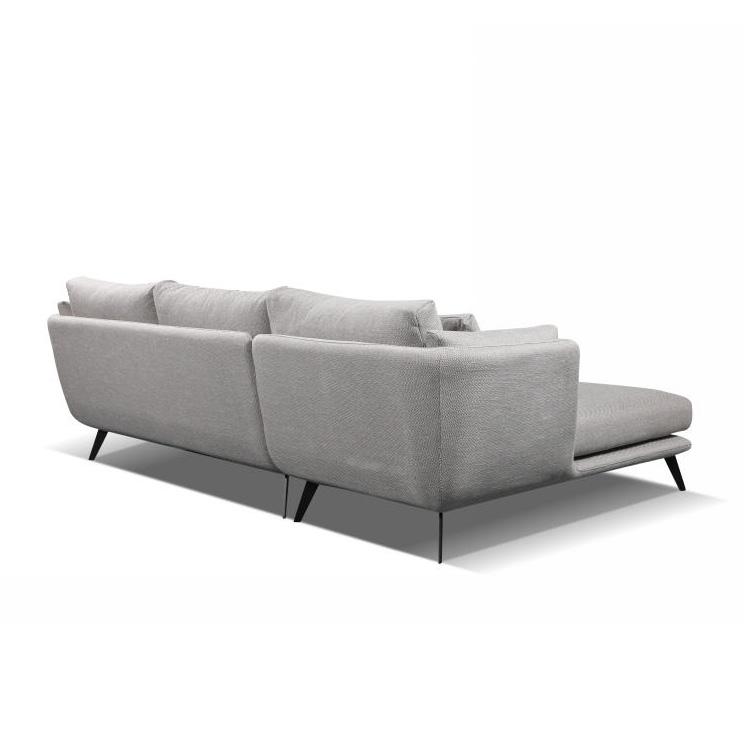 RANNI 3 Seater Sofa With Left Chaise - Warm Grey