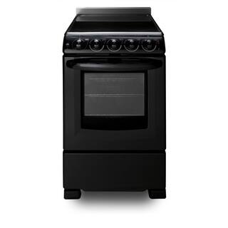 Summit Appliance 20 in. 2.3 cu. ft. Slide-in Electric Range in Black REX2051BRT