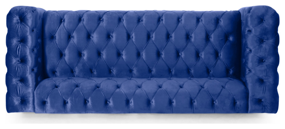 Marengo Contemporary Tufted 3 Seater Sofa   Traditional   Sofas   by GDFStudio  Houzz