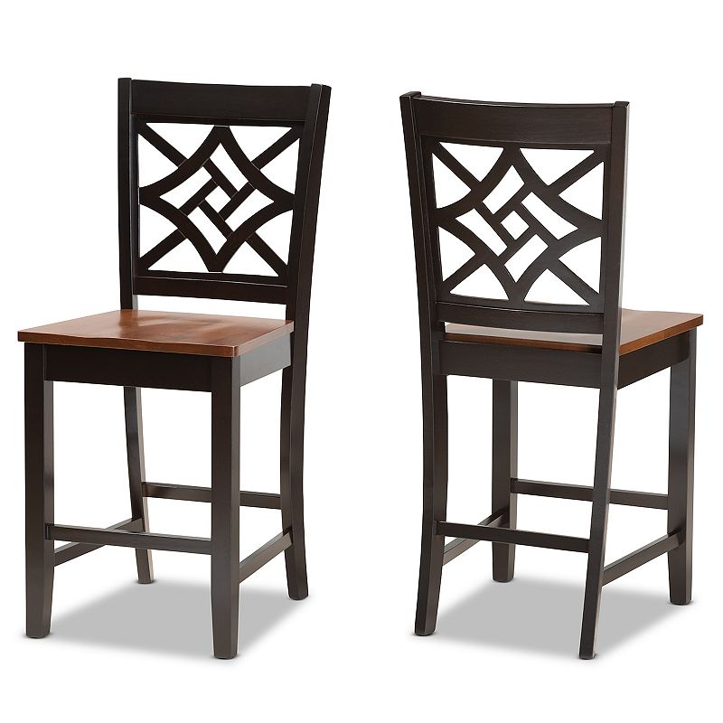 Baxton Studio Nicolette Counter Stool 2-piece Set