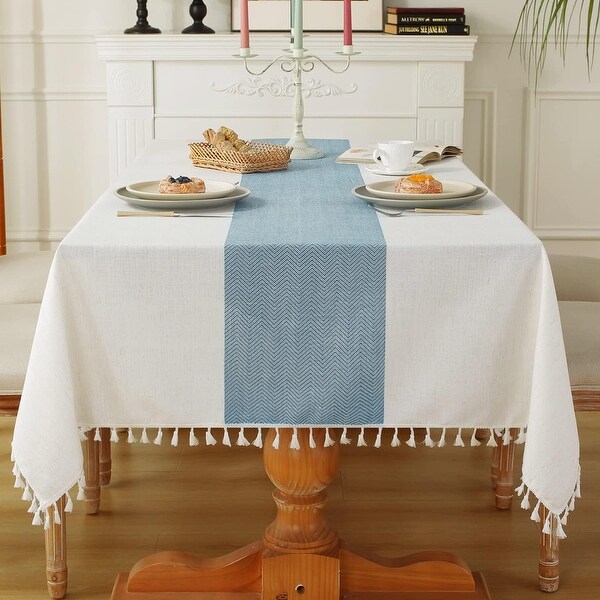 Rustic Tablecloth Cotton Linen Waterproof Tablecloths