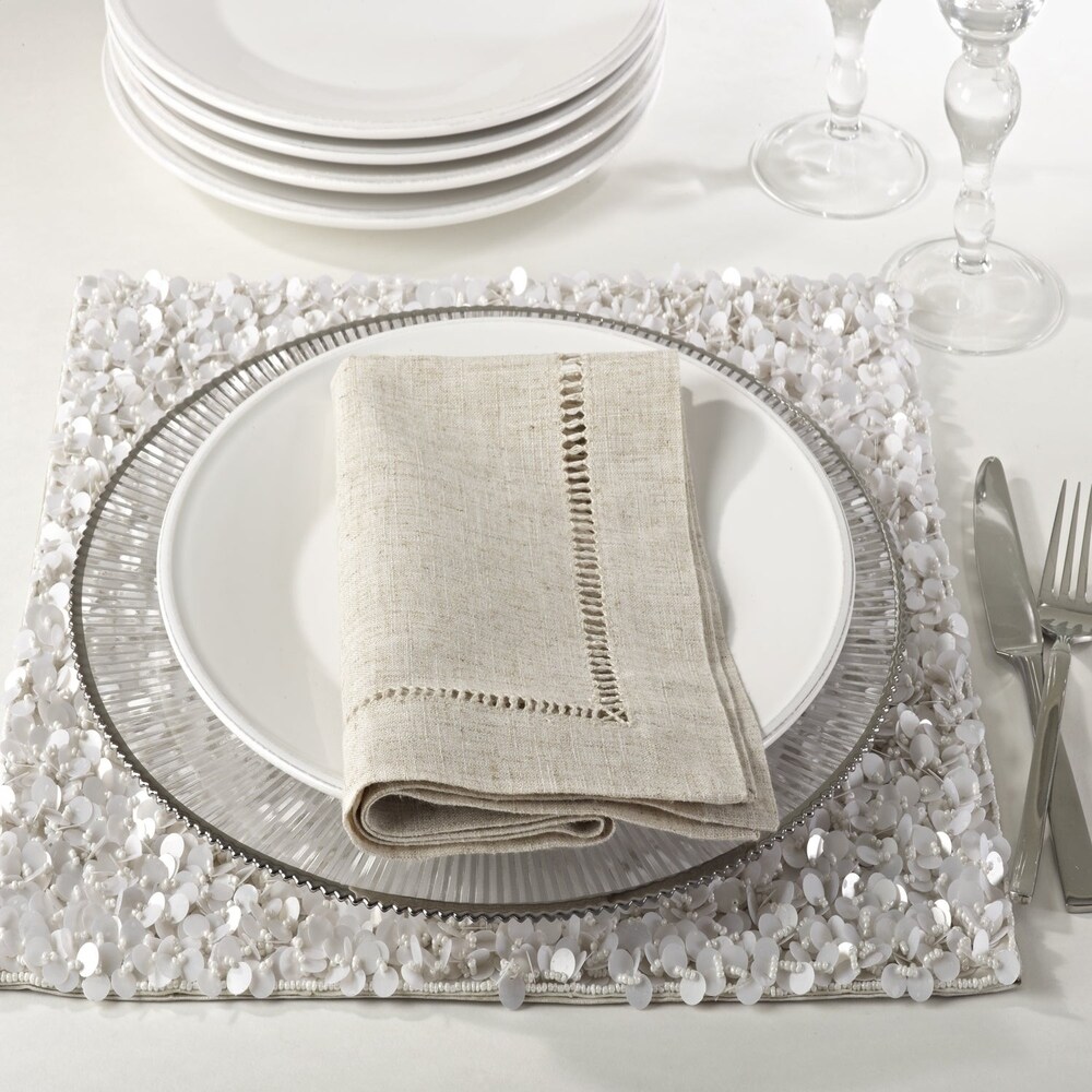 Hemstitched Dinner Napkins (Set of 12)