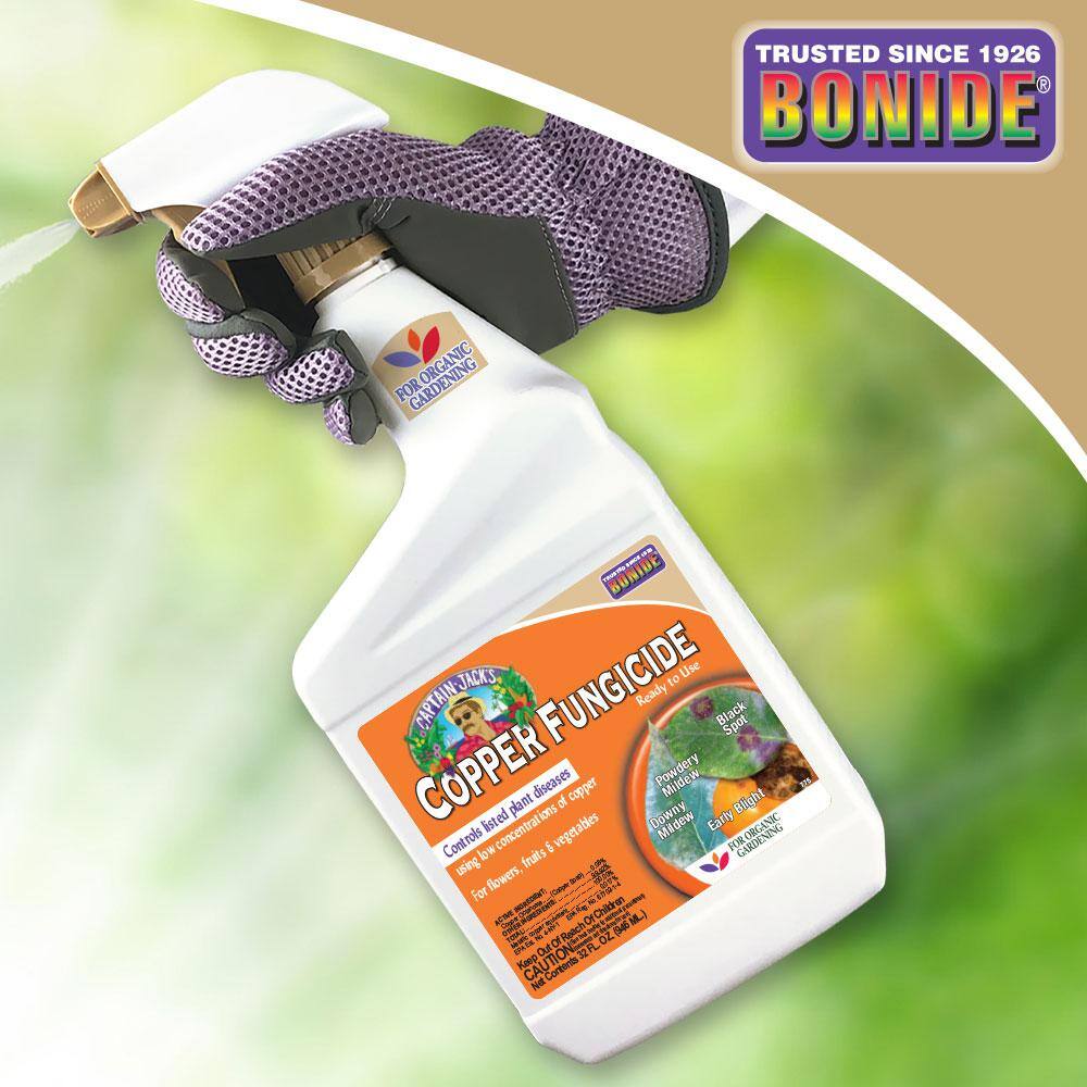 Bonide Captain Jack's Copper Fungicide 32 oz. Ready-to-Use Spray for Organic Gardening Controls Common Diseases 775