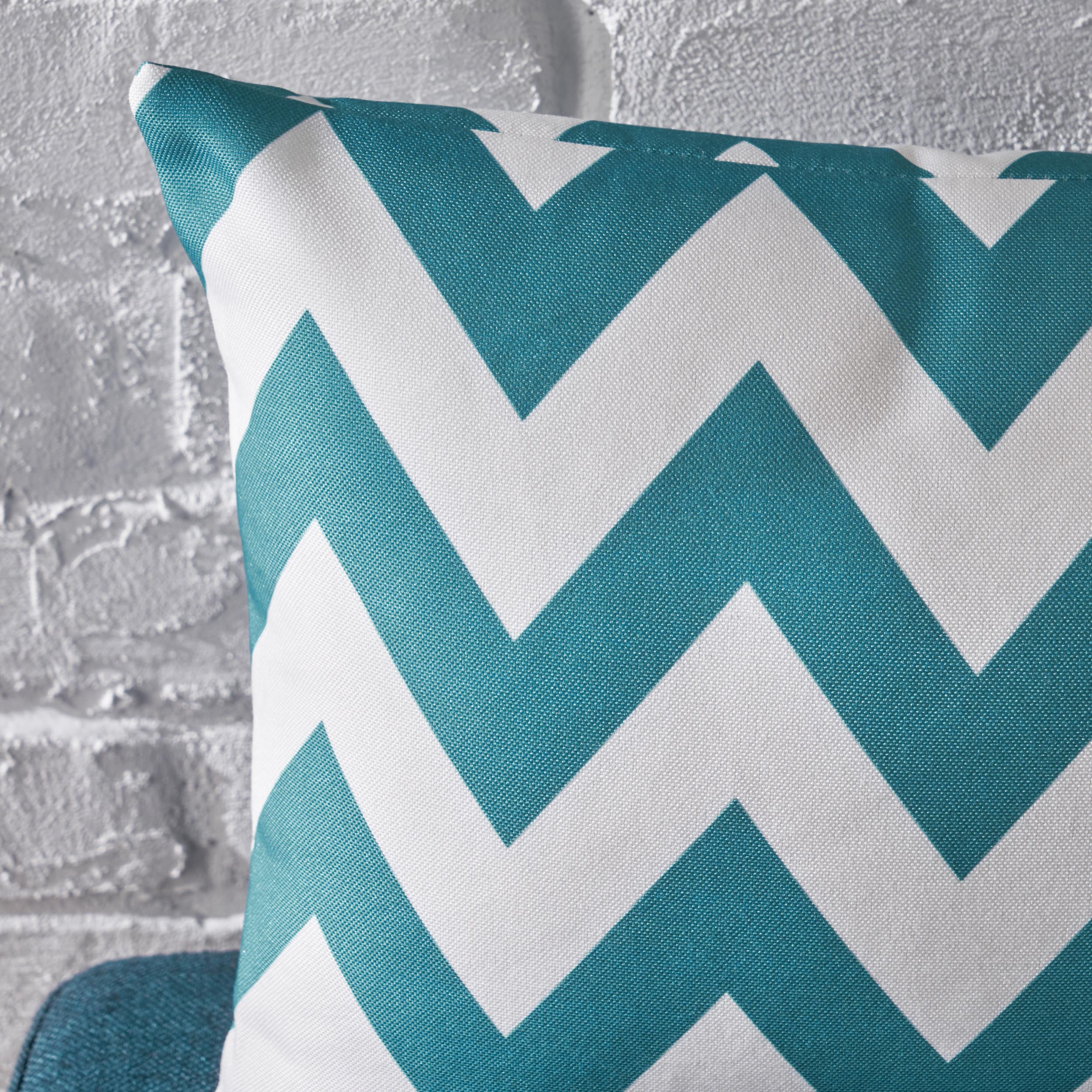 Ernest Indoor Zig Zag Striped Water Resistant Rectangular Throw Pillow