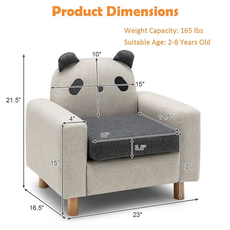 Kids Sofa with Armrest and Thick Cushion