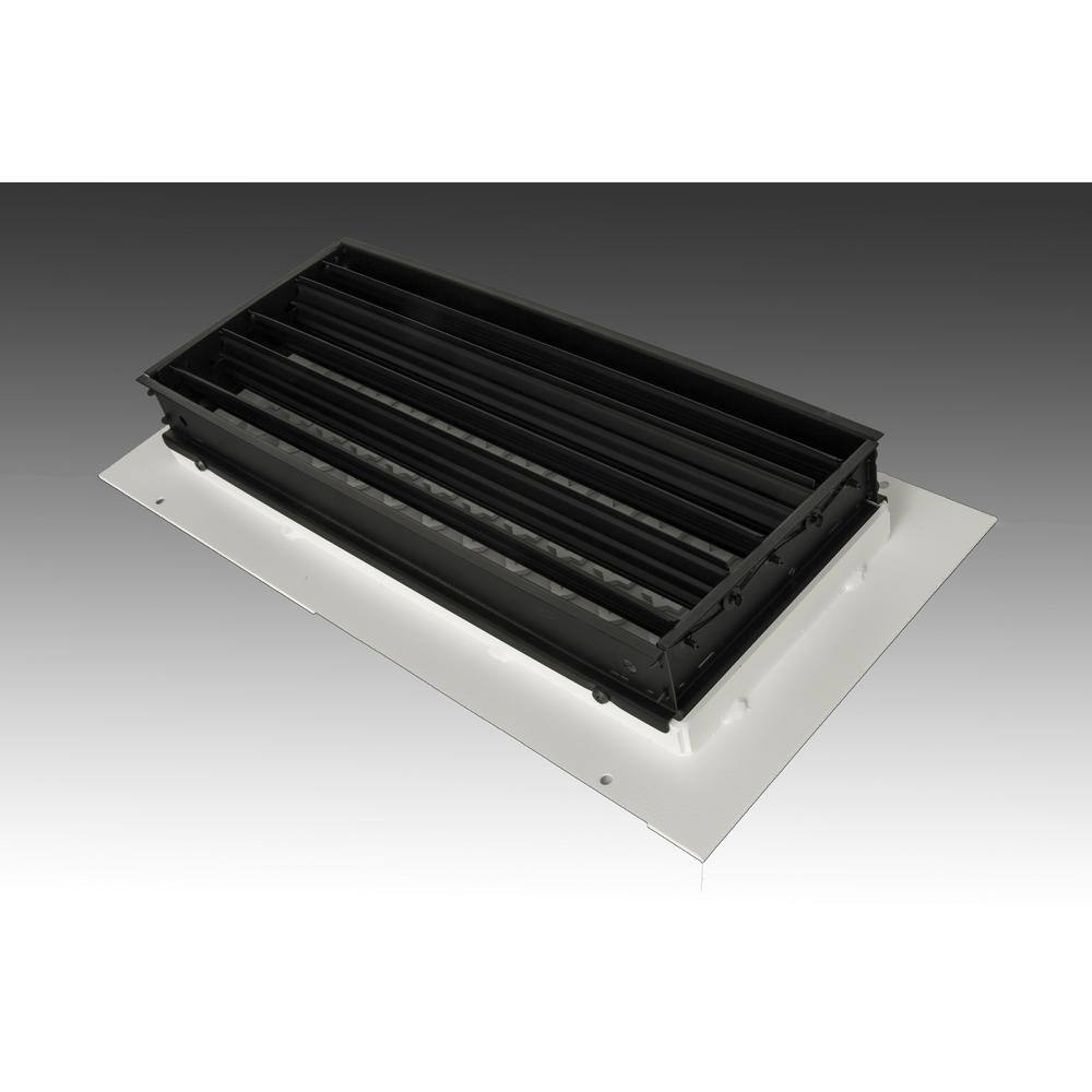 SteelCrest Victorian 14 in. x 6 in. White Powder Coat Steel Wall Ceiling Vent with Opposed Blade Damper TVI14X6SWHH