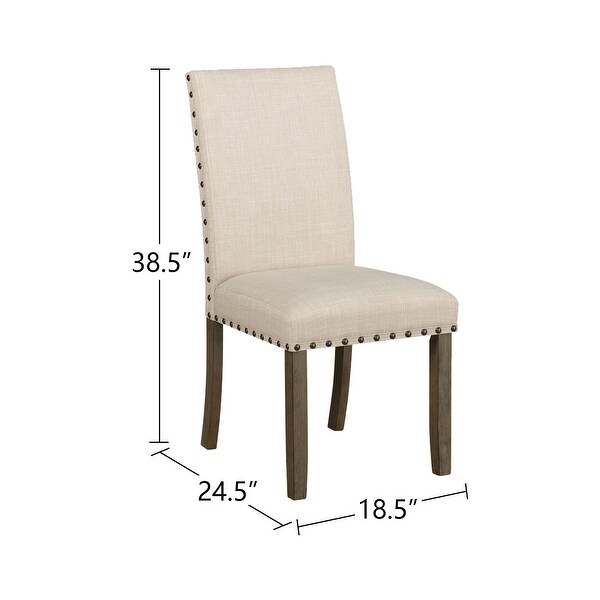 Set of 2 Wooden Upholstered Dining Chair