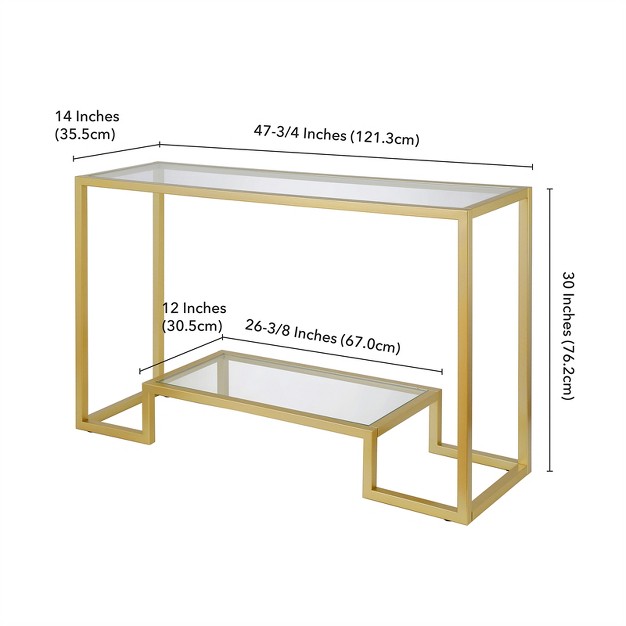 Glam Geometric Console Table In Brass Henn amp hart