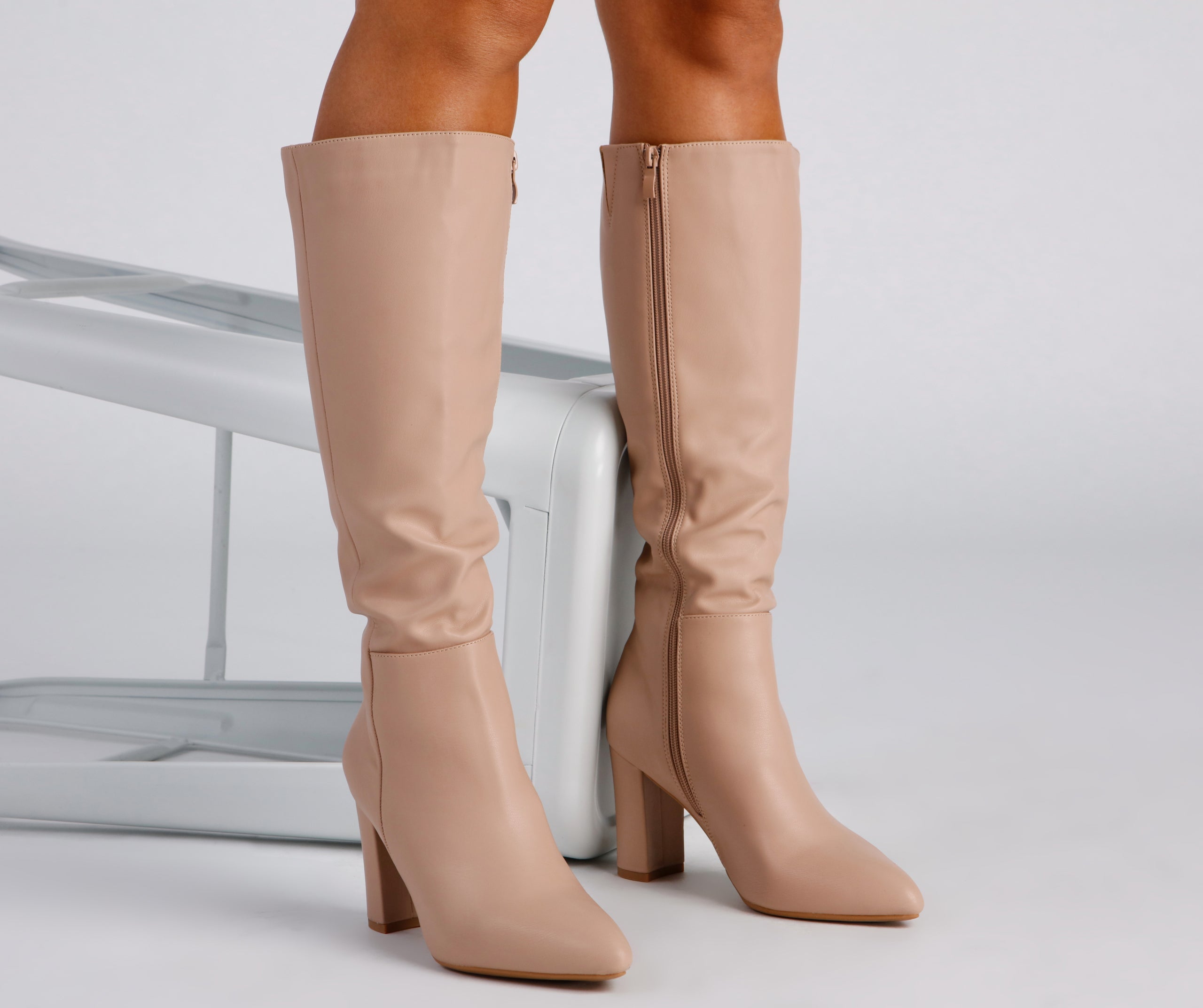 Sleek And Trendy Below-The-Knee Boots