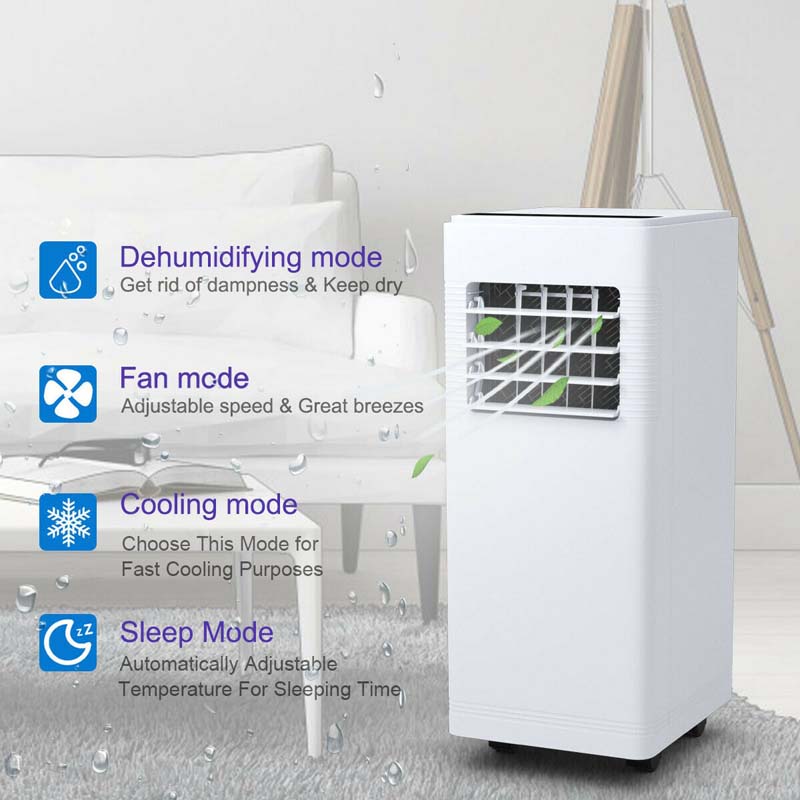 12000 BTU 3-in-1 Portable Air Conditioner Air Cooler Fan Dehumidifier with Remote Control, 24H Timer