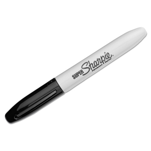 Sharpie Super Permanent Marker， Fine Bullet Tip， Black， Dozen (33001)