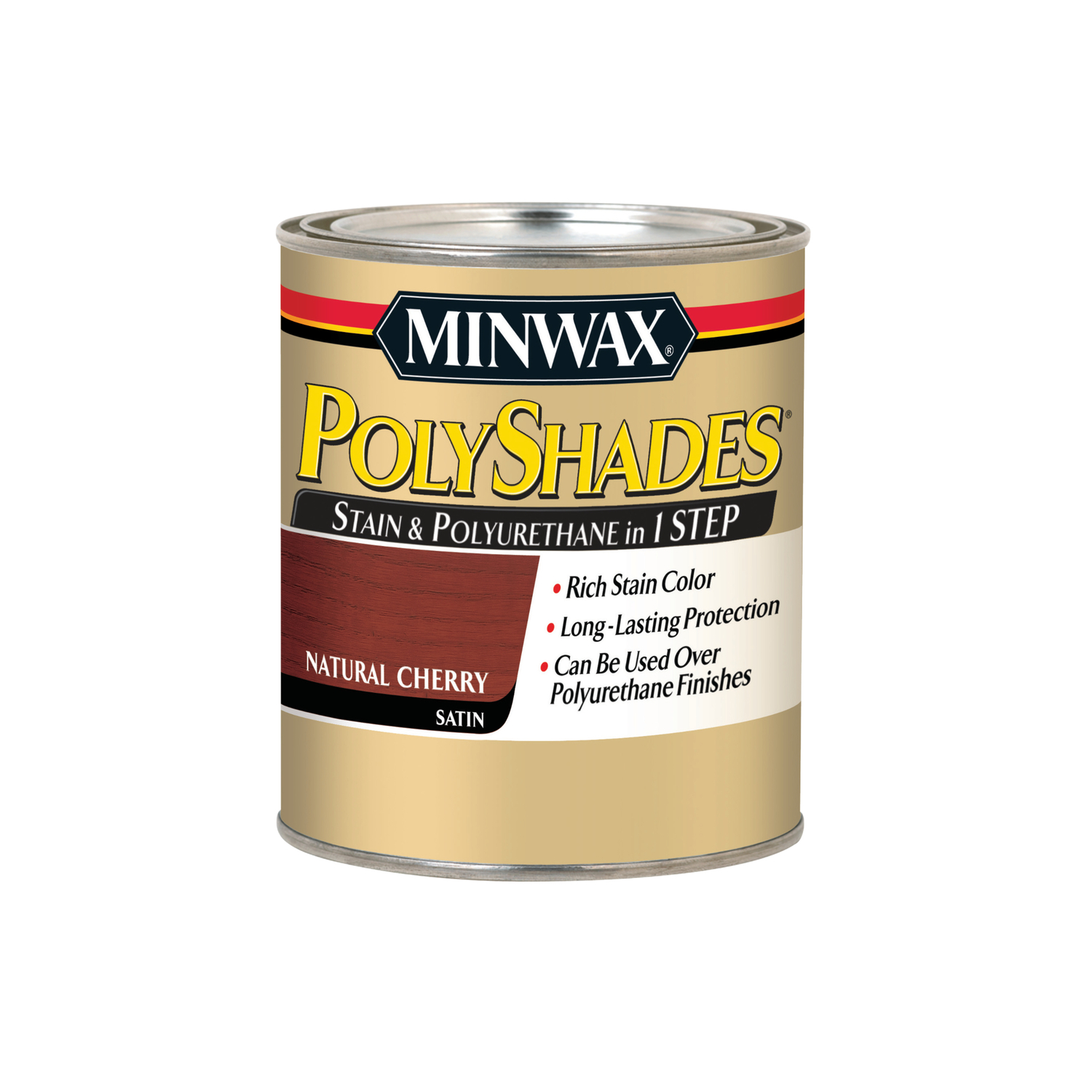 Minwax PolyShades Semi-Transparent Satin Natural Cherry Oil-Based Stain/Polyurethane Finish 1 qt