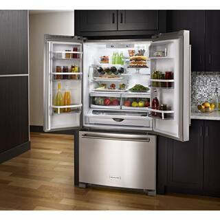 KitchenAid 25.2 cu. ft. French Door Refrigerator in Stainless Steel KRFF305ESS