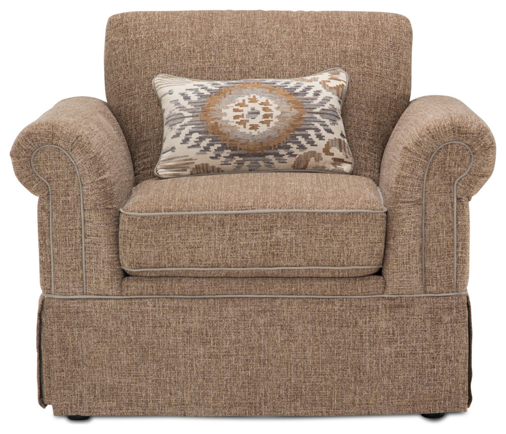 Carrollton Accent Chair  Sand Dune   Transitional   Armchairs And Accent Chairs   by Michael Amini  Houzz