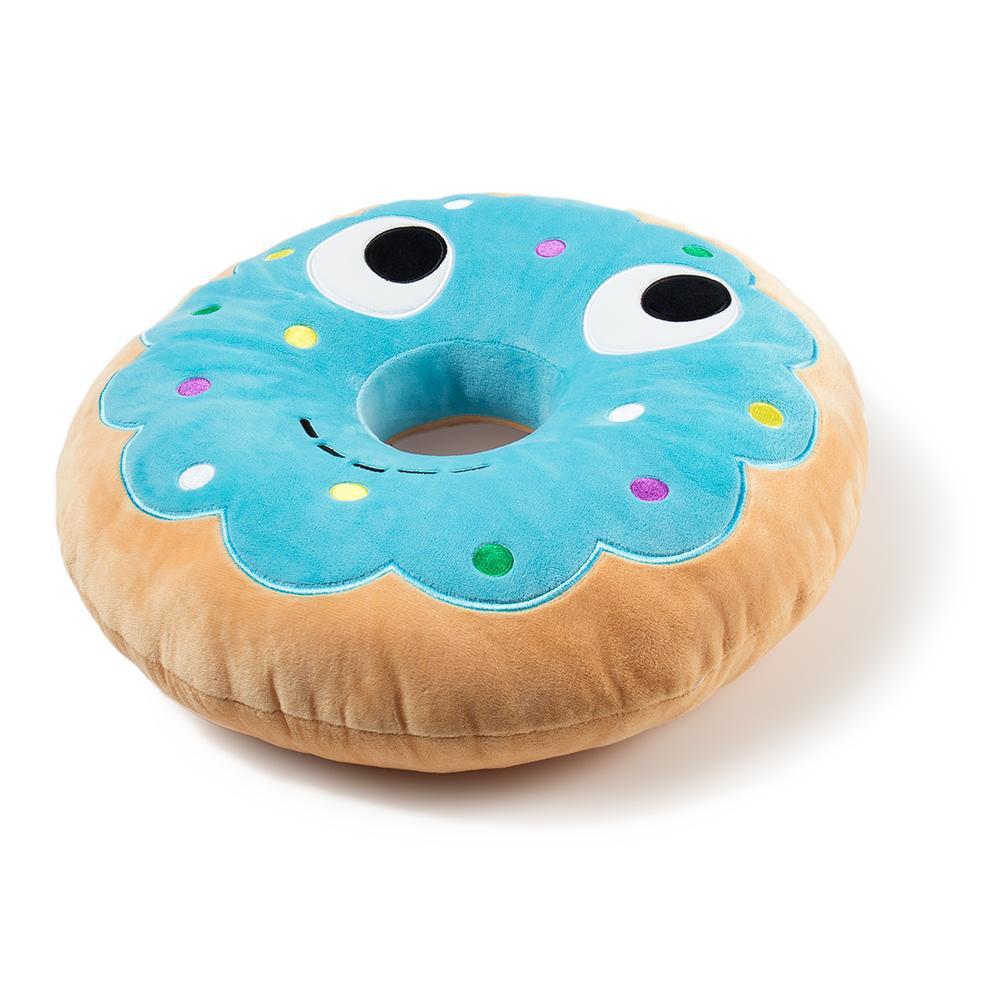 Yummy World Blue Donut Plush Food Pillow