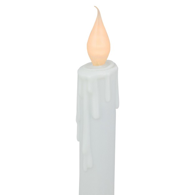 Pre lit Led White Lighted Christmas Candle Lamp With Oval Handle Base