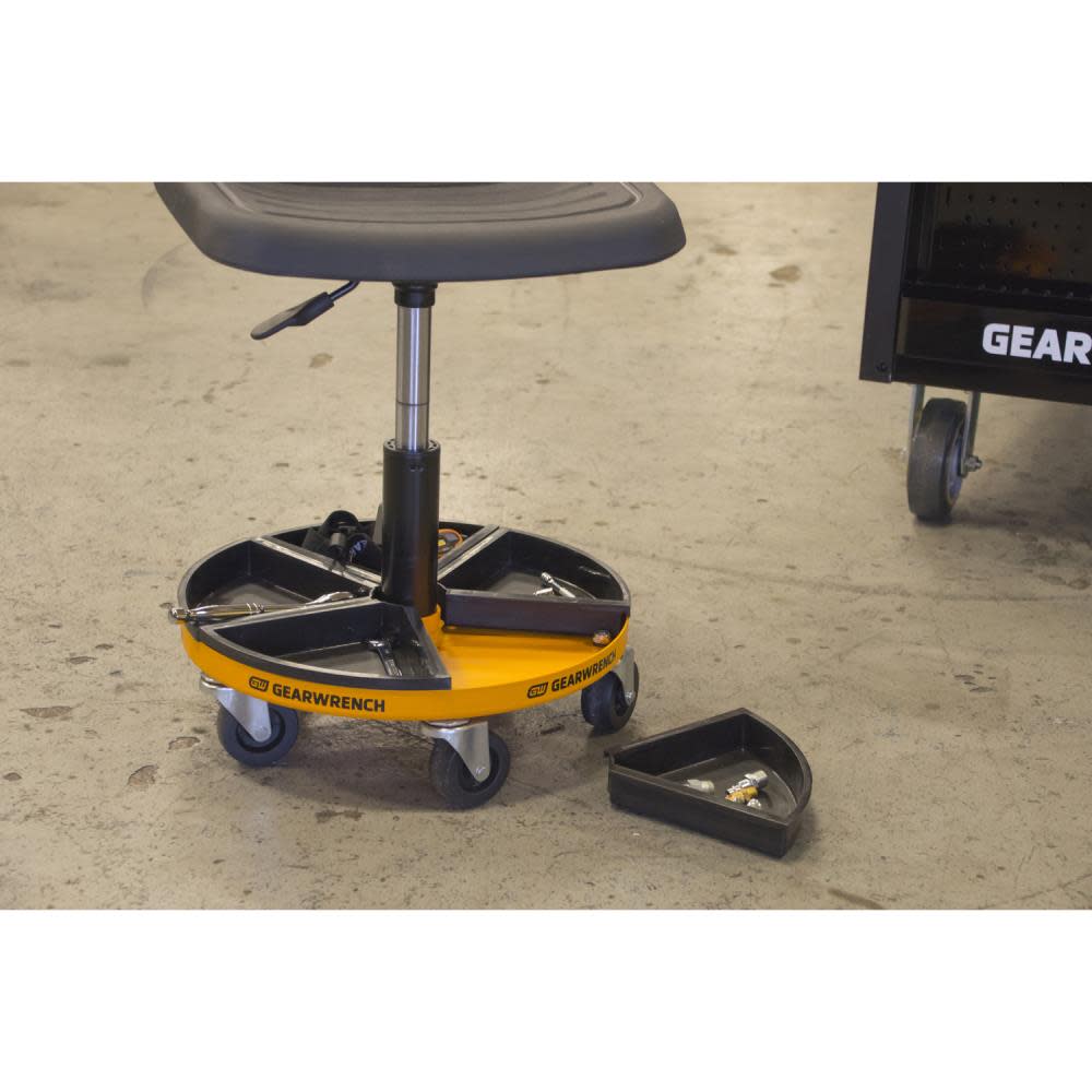 Mechanics Seat， Adjustable Height Swivel， 18 to 22 In. ;