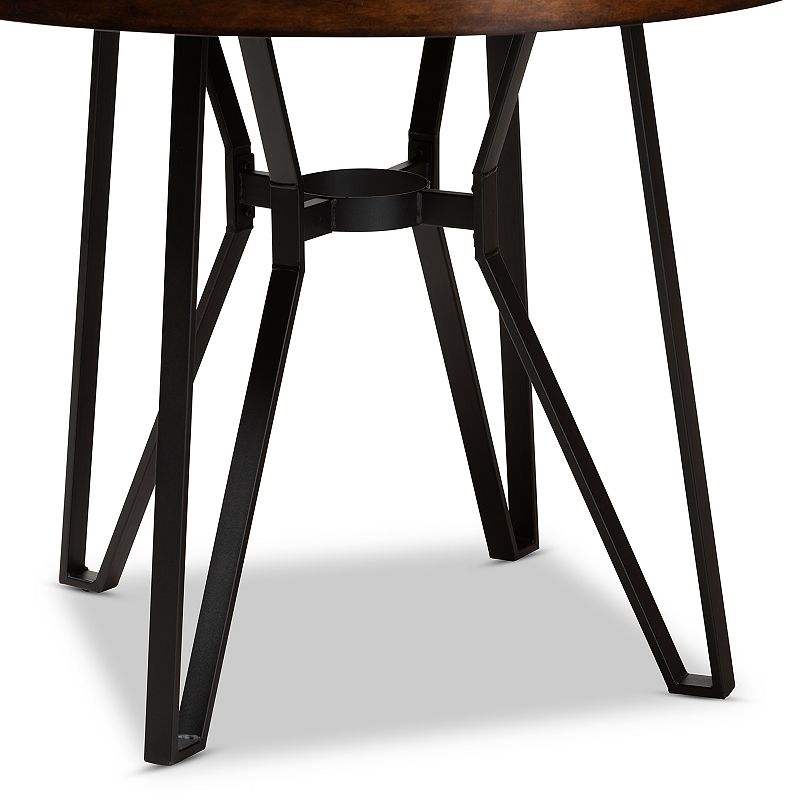 Baxton Studio Carvell Pub Dining Table and Chair 5-piece Set