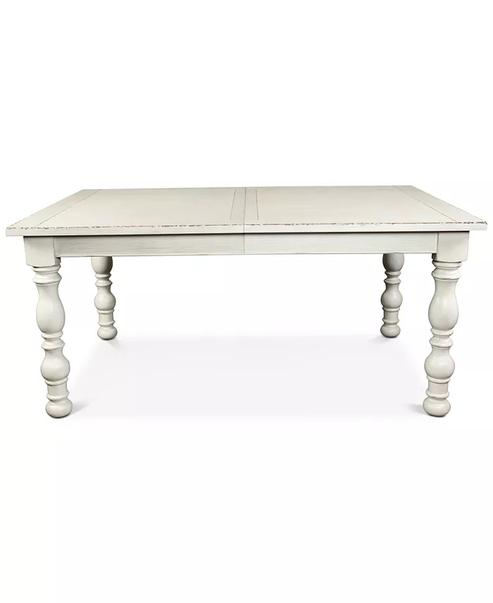 Furniture Aberdeen Off White Expandable Rectangular Dining Table