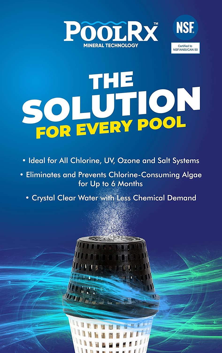 PoolRx 101067 Black Units Swimming-Pool-Algaecides (4 Pack), 20,000-30,000 Gallon