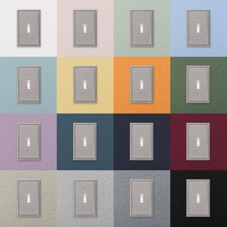 AMERELLE Rhodes 3 Gang 2-Toggle and 1-Duplex Metal Wall Plate - Brushed Nickel 77TTDBN