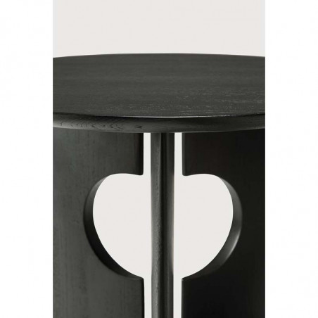 Table d'appoint， bout de canapé teck vernis noir - Cove ETHNICRAFT