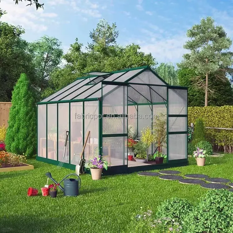 custom outdoor polycarbonate mini plastic garden greenhouse waterproof walk in greenhouses