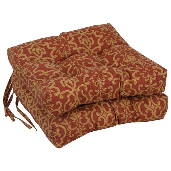 16-inch Square Tufted Indoor/Outdoor Chair Cushions (Set of 2) - 16