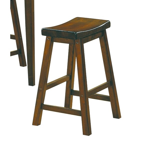 29 inch Bar Height Stools 2pc Set Cherry Finish Dining Furniture