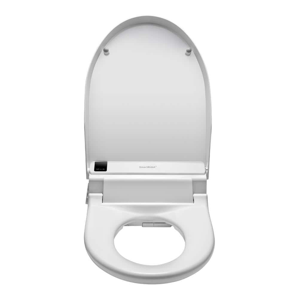 SmartBidet Electric Bidet Seat for Elongated Toilets with Remote Control in White