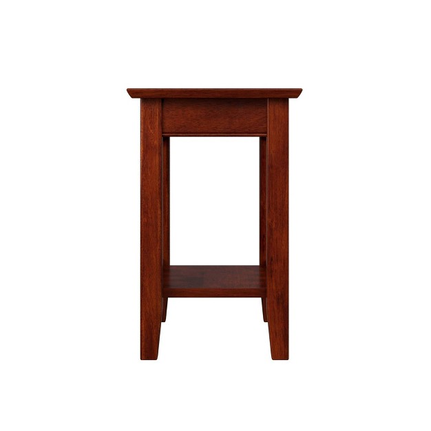 Mission Chair Side Table With Charger Walnut Afi