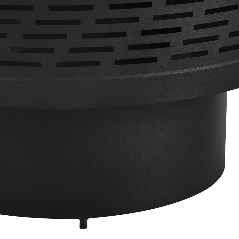 Hampton Bay 26 in. Outdoor Steel Wood Burning Black Fire Pit FT-61689