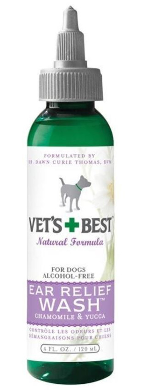 Vet's Best Ear Relief Wash For Dogs， 4oz. Bottle