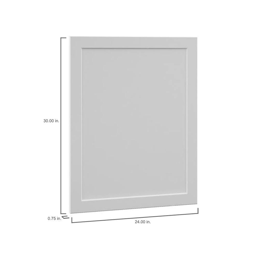 Hampton Bay Designer Series 0.75x30x24 in. Melvern Decorative End Panel in White D2430-MLWH