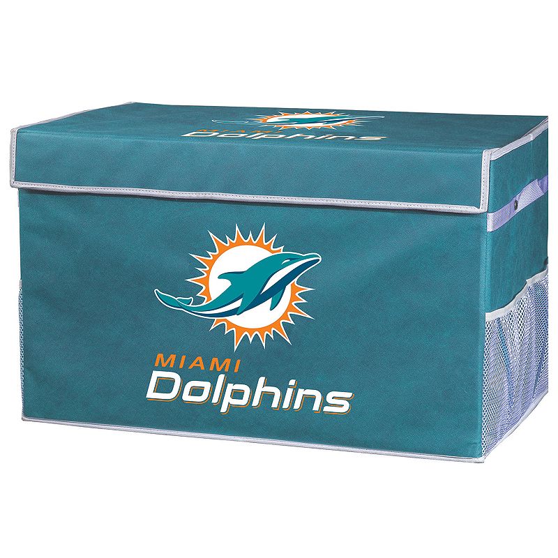 Franklin Sports Miami Dolphins Small Collapsible Footlocker Storage Bin