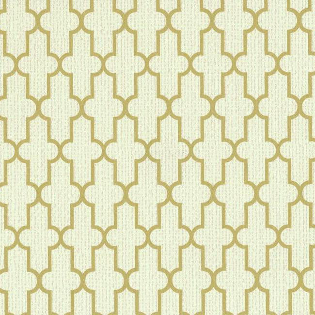 Frame Geometric Wallpaper in Ivory and Gold from the Color Library II Collection