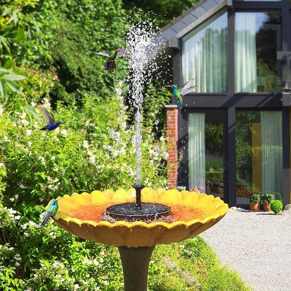 Solar Fountain， Floating Solar Powered Water Fountain Pump for Bird Bath， Garden， Pond， Pool， Outdoor