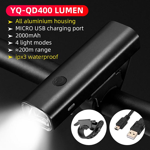 Bike Light Rainproof Usb Rechargeable Led 2000mah