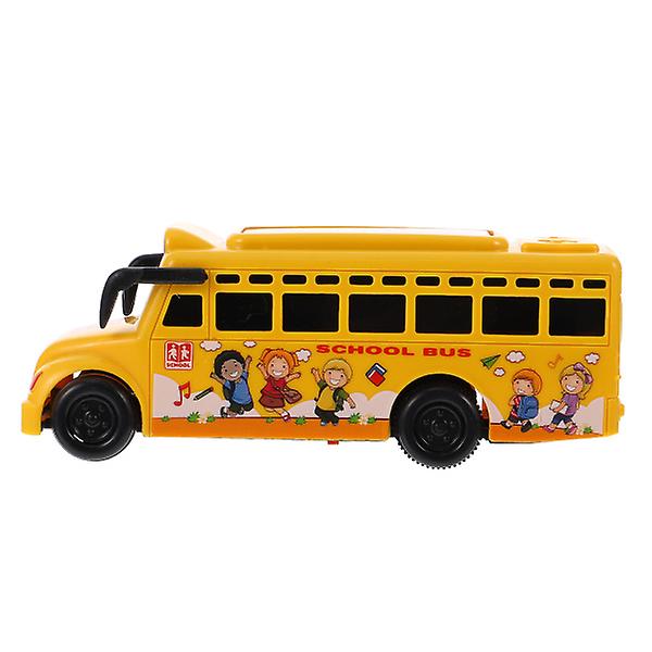 1pc Creative Inertia Bus Toy Baby Educational Playing Toy School Bus Model Toy