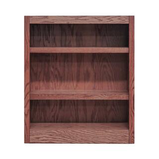 Concepts In Wood 36 in. Dry Oak Wood 3-shelf Standard Bookcase with Adjustable Shelves MI3036-D