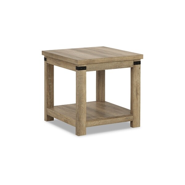 Ashley Furniture Calaboro Light Brown Square End Table - 24