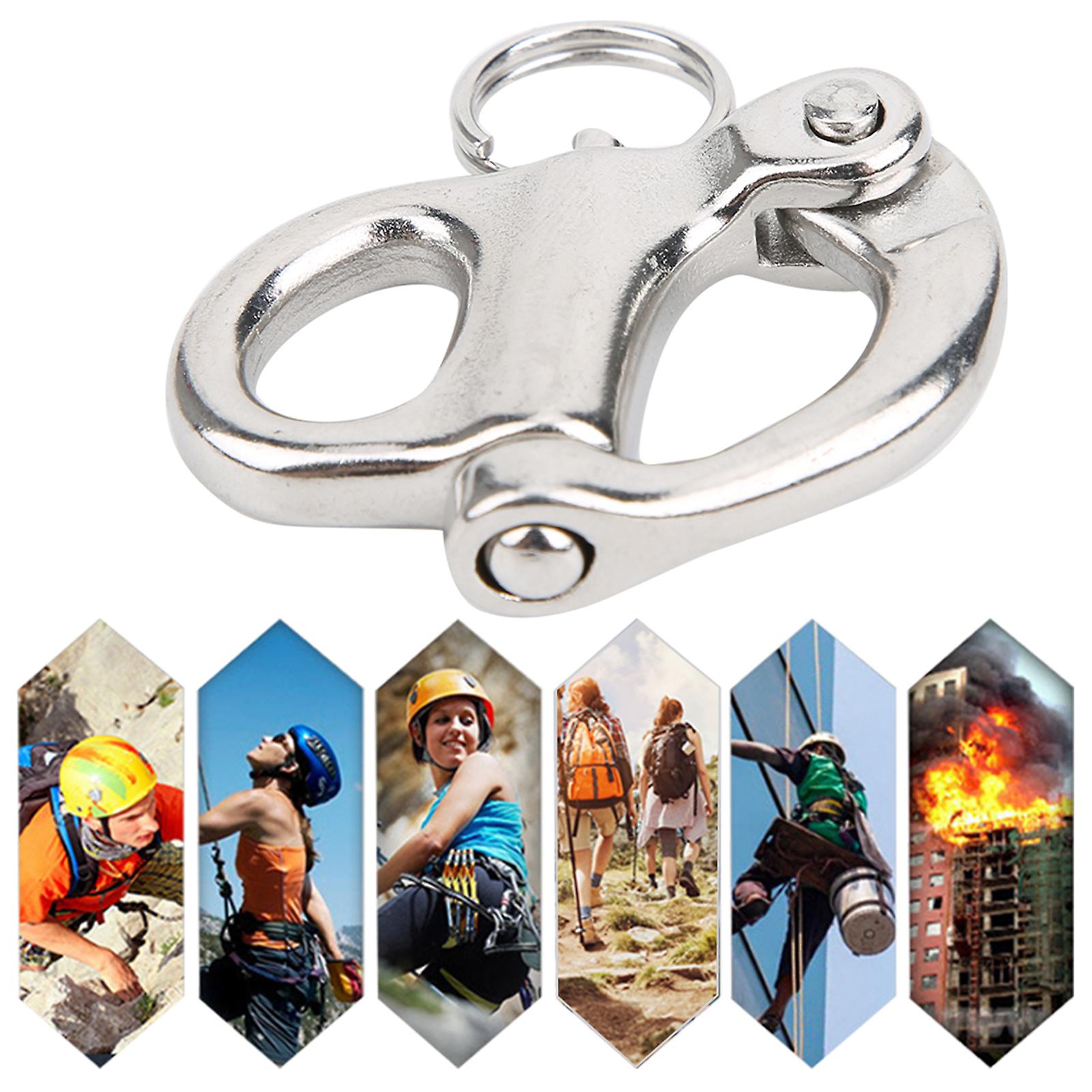 Mountaineering Rock Climbing Shackle 316 Stainless Steel Fixed Quick Release Snap Hook50mm