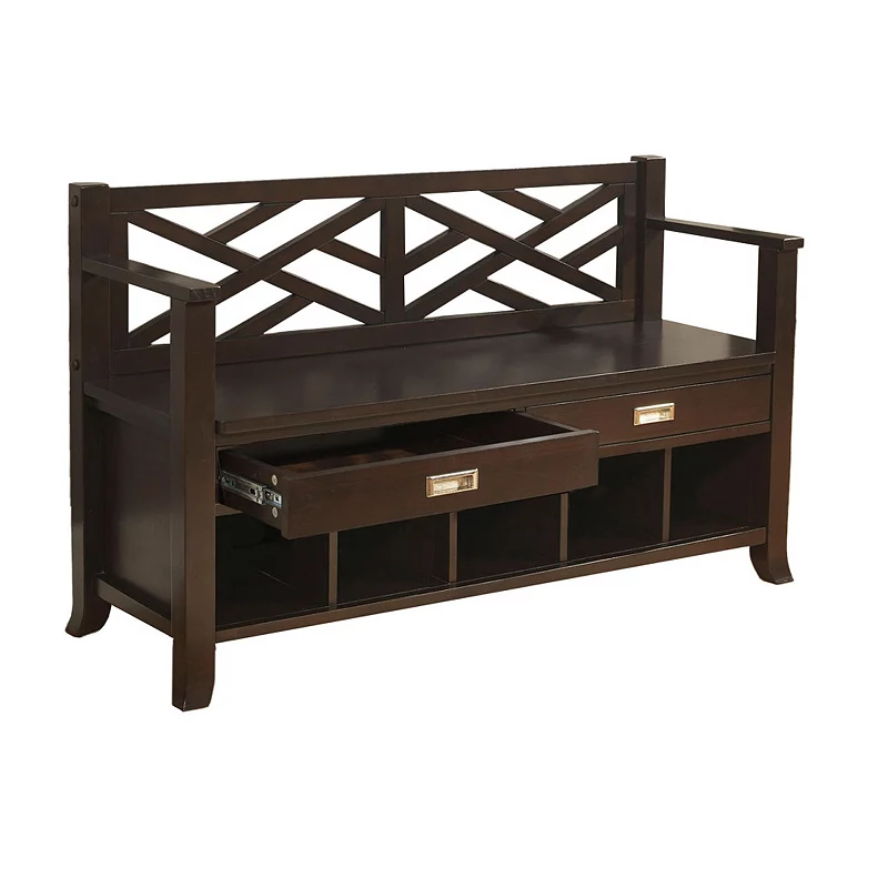 Simpli Home Sea Mills Entryway Storage Bench