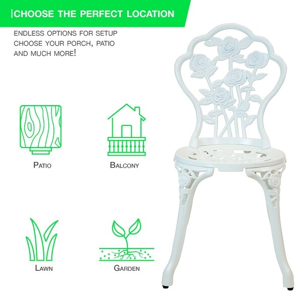 Rose Garden 3piece Bistro Set