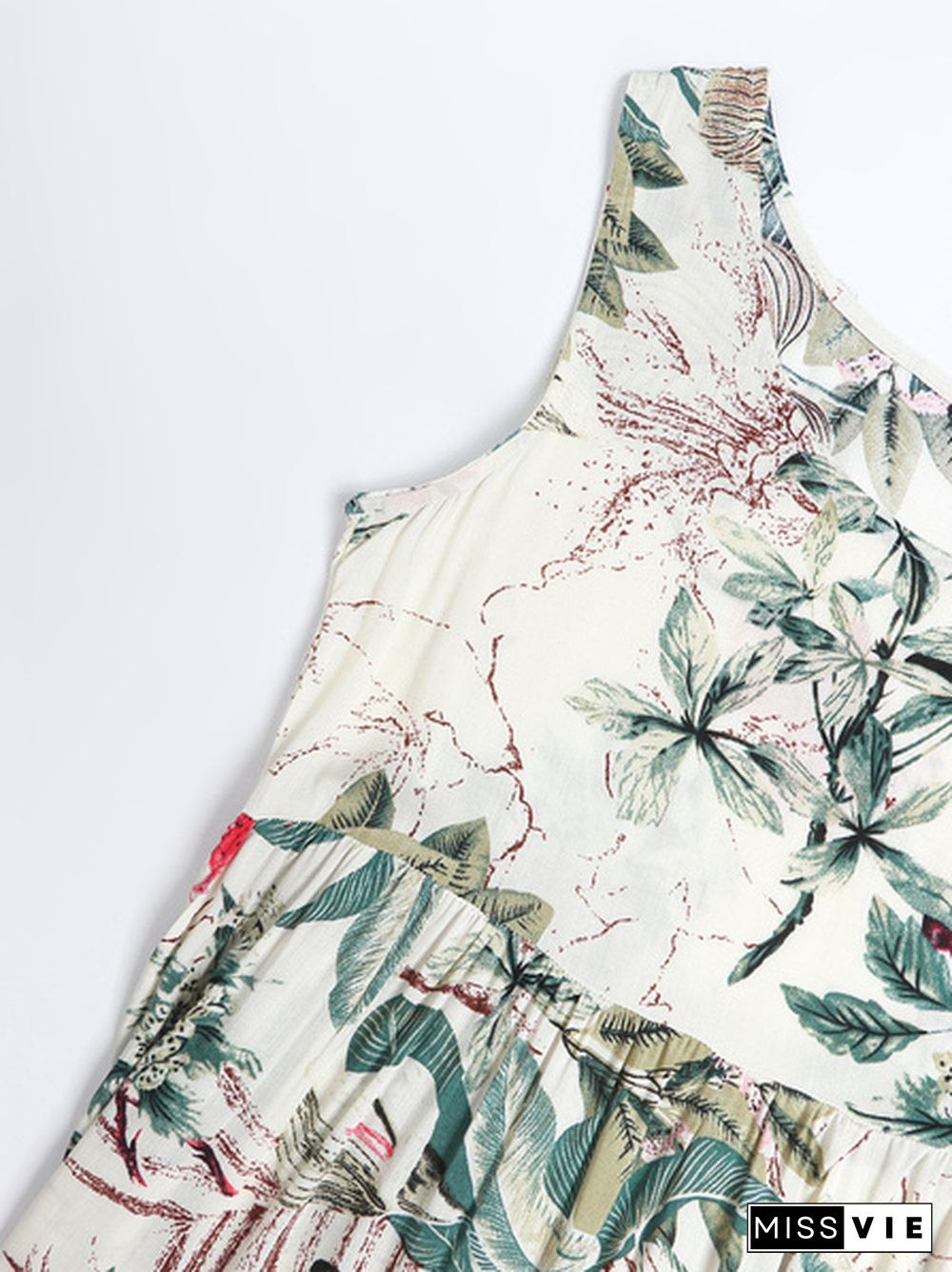 Oversized Floral Print Cotton Cami Dress