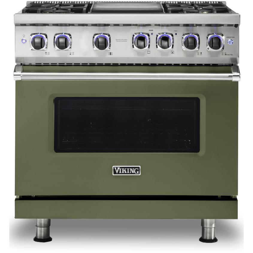 Viking 36-inch Freestanding Dual-Fuel Range with Elevation Burners CVDR7362-4GCY