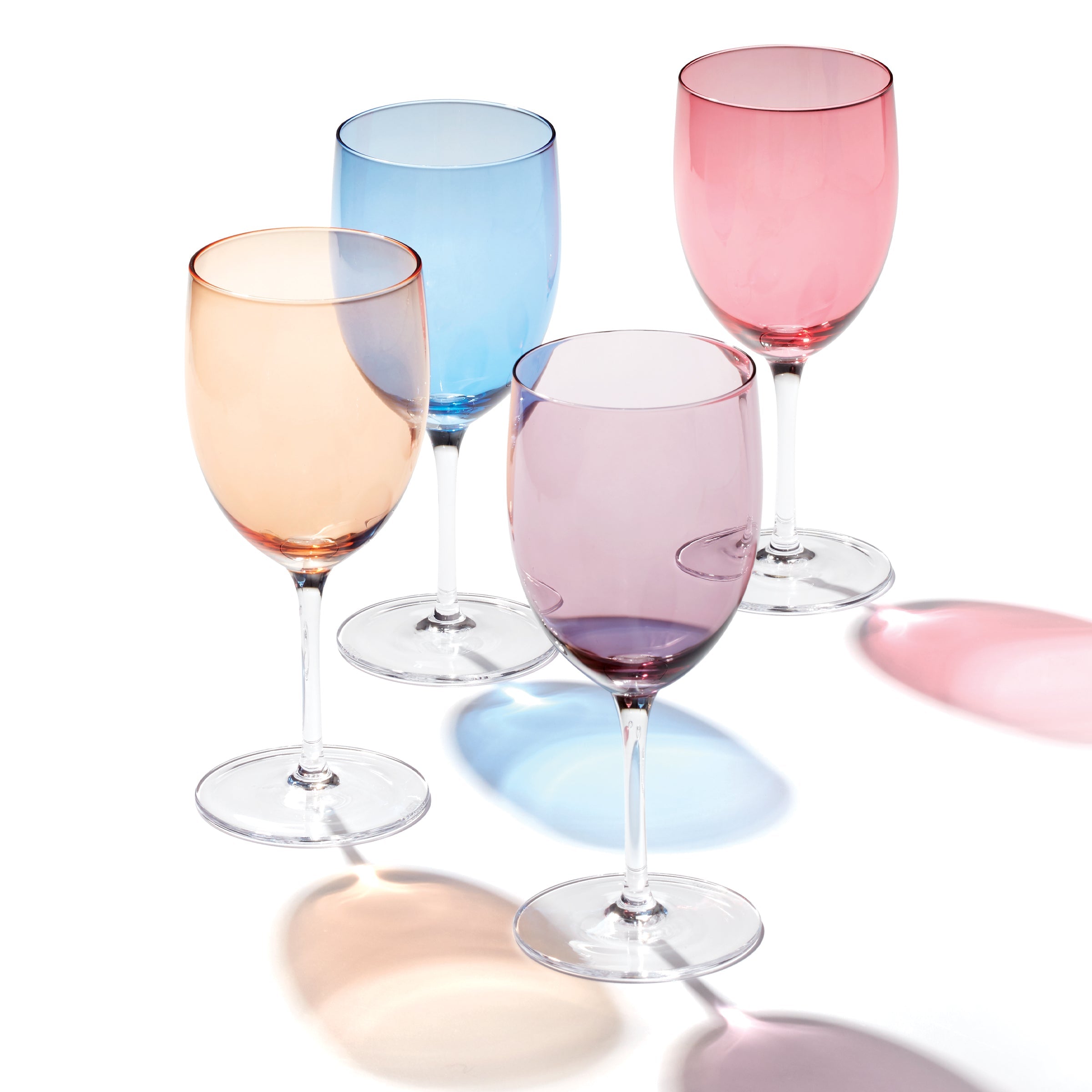 True Colors Wine Glasses, Set Of 4