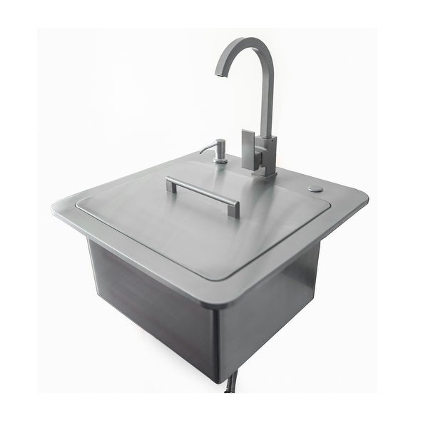 21 In Sink with Faucet - Drain and Soap Dispenser